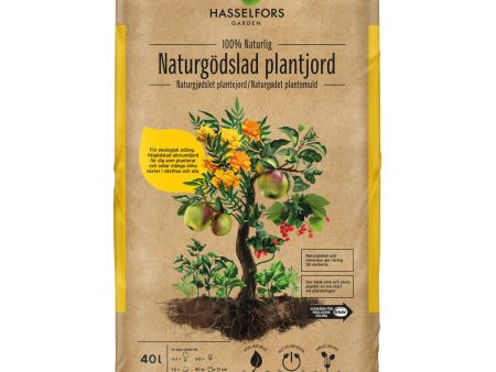 Hasselfors Naturgödslad planteringsjord, säck 40 liter Hot on Sale