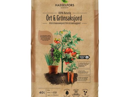 Hasselfors Ört och Grönsaksjord KRAV, säck 40 liter Discount